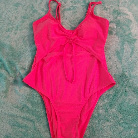 Coral Aeropostale Recycled Polyester One Piece Bathing Suit - Picture 1 of 5